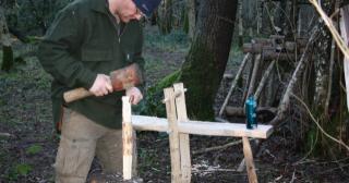 Carving the shavehore stirrups
