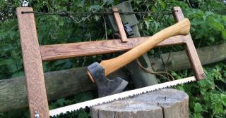 Wooden take down bucksaw