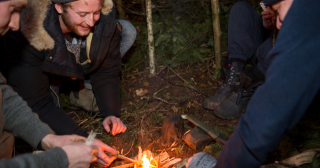Learning how to make a campfire